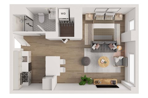 Convertible  Park/Lake View at The Nest at Lincoln Park West, Chicago Illinois